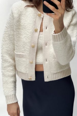Chaqueta punto bouclé