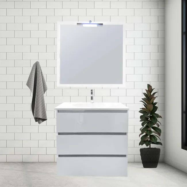 Conjunto de baño Laris 3C 60 cm blanco