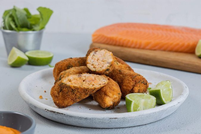 Croquetas de salmon con apanado de avena Merca2.es