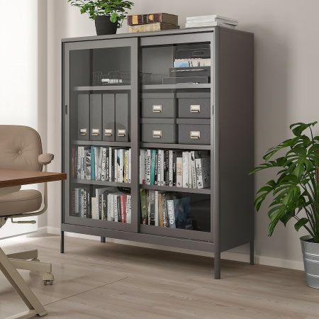 IDÅSEN Armario+puertas correderas vidrio