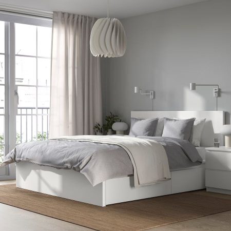 MALM Estructura de cama con 4 cajones