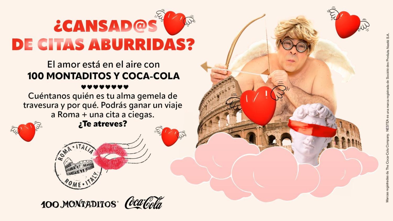 Restalia te lleva de la mano de 100 Montaditos a Roma, la città eterna, para encontrar el amor