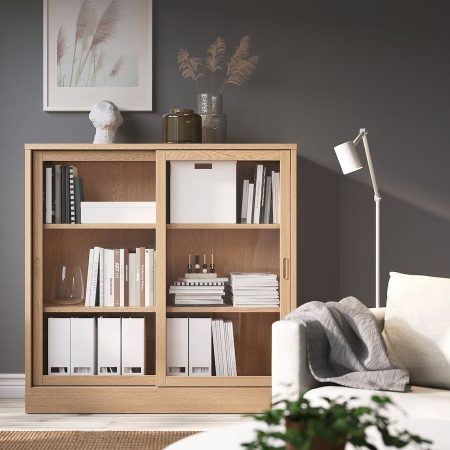 TONSTAD Armario+puertas correderas vidrio