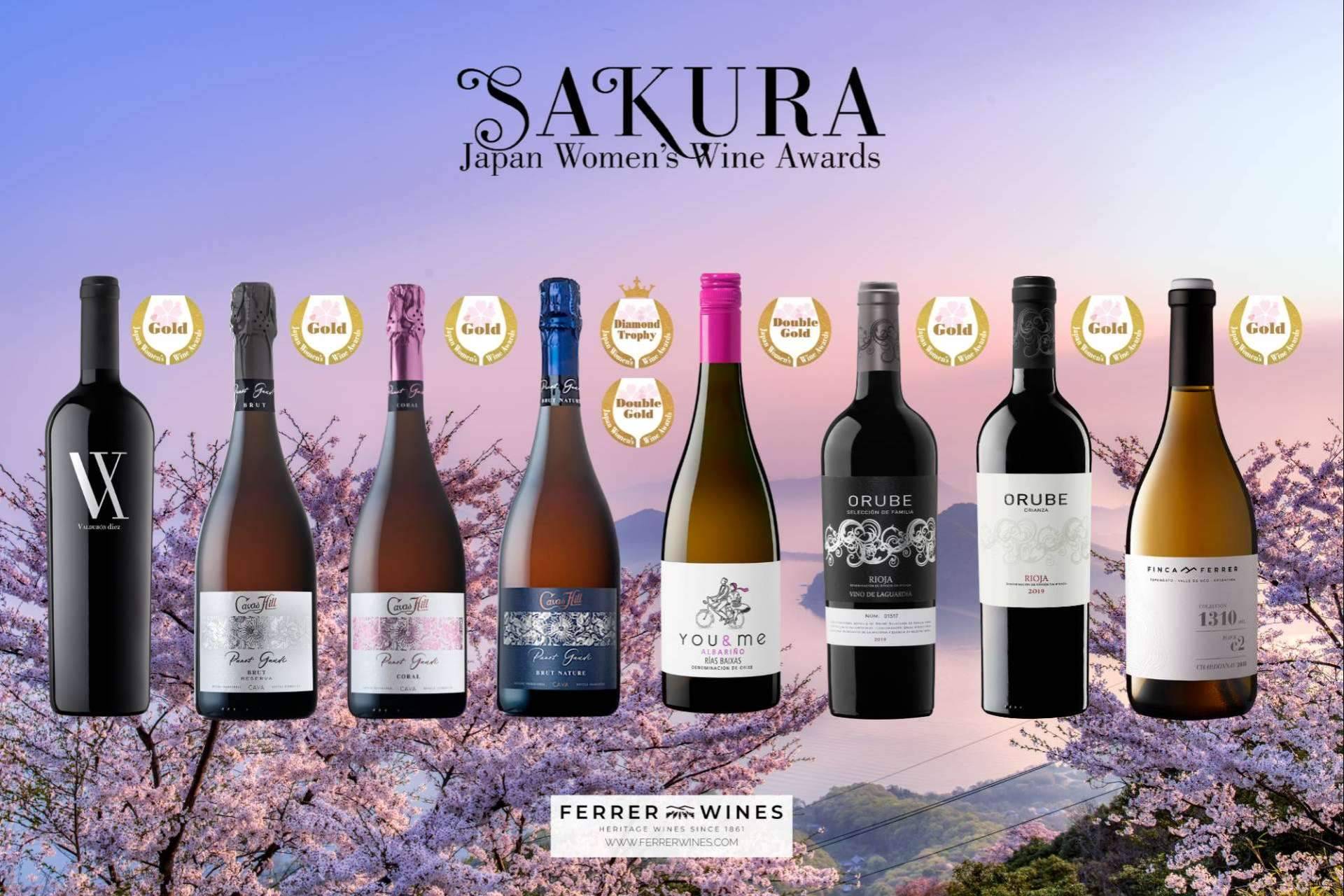 Triunfo de Ferrer Wines en los Premios Sakura Japan Women’s Wine 2024 con múltiples oros y dobles oros