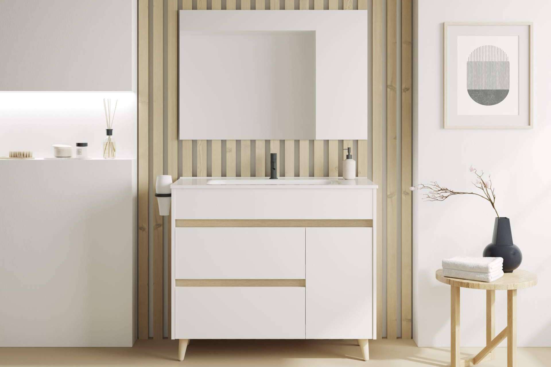 Mamparas Blau ofrece un amplio catálogo de muebles para el baño