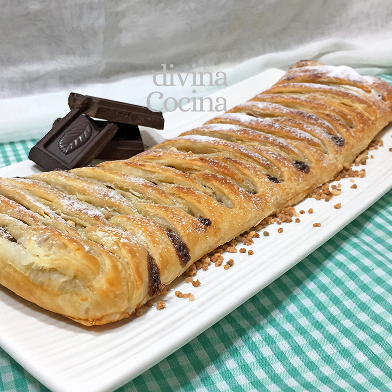 Descubre la receta de la trenza de hojaldre con chocolate