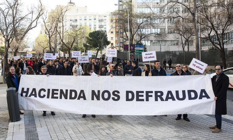 Casi 1.900 técnicos de Hacienda se manifiestan por su carrera y por la crisis de movilidad, según Gestha