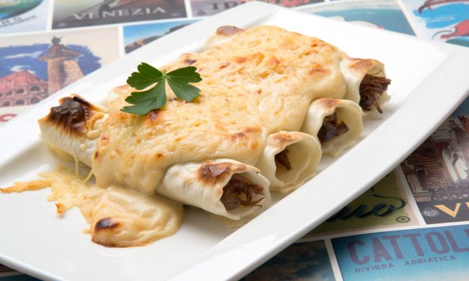 Canelones de rabo de toro