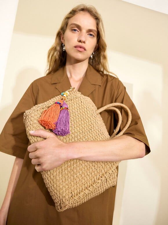 BOLSO SHOPPER EFECTO RAFIA