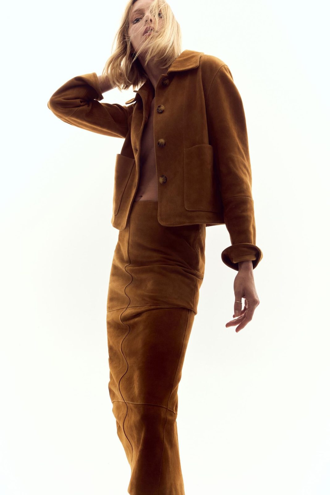 Chaqueta piel ante ZW Collection
