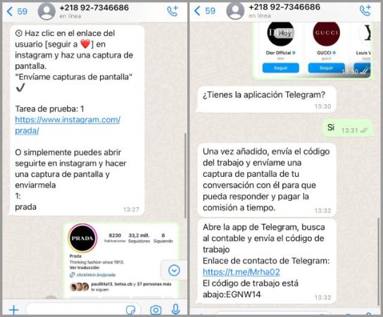 Nuevo timo en Whatsapp: Ofrecen dinero por 'likes' en Instagram y YouTube