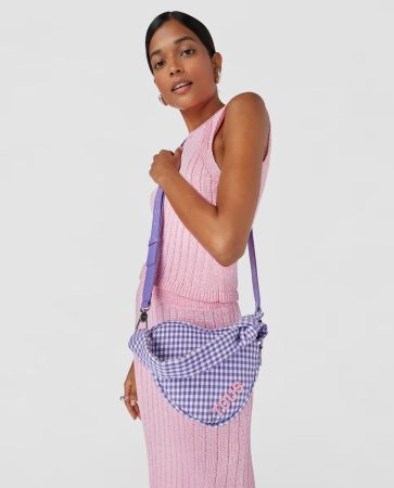 Tous Bandolera pequeña Carol Vichy en lila con forma de corazón