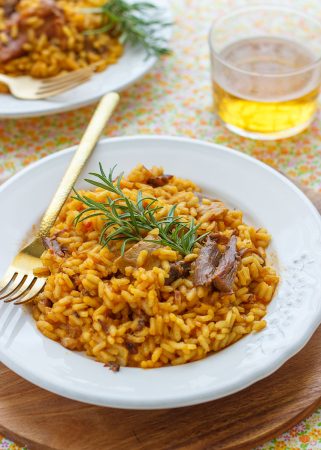arroz con secreto iberico y setas Merca2.es