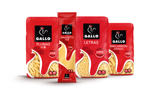 Algunos de los productos más populares de Pastas Gallo.