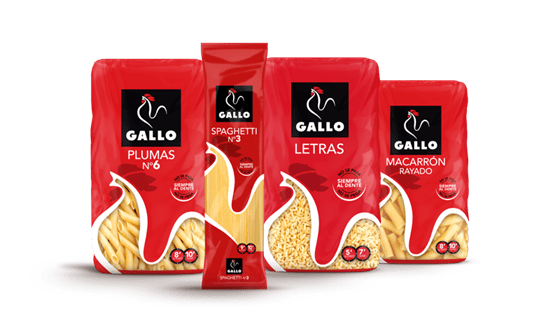 Algunos de los productos más populares de Pastas Gallo.