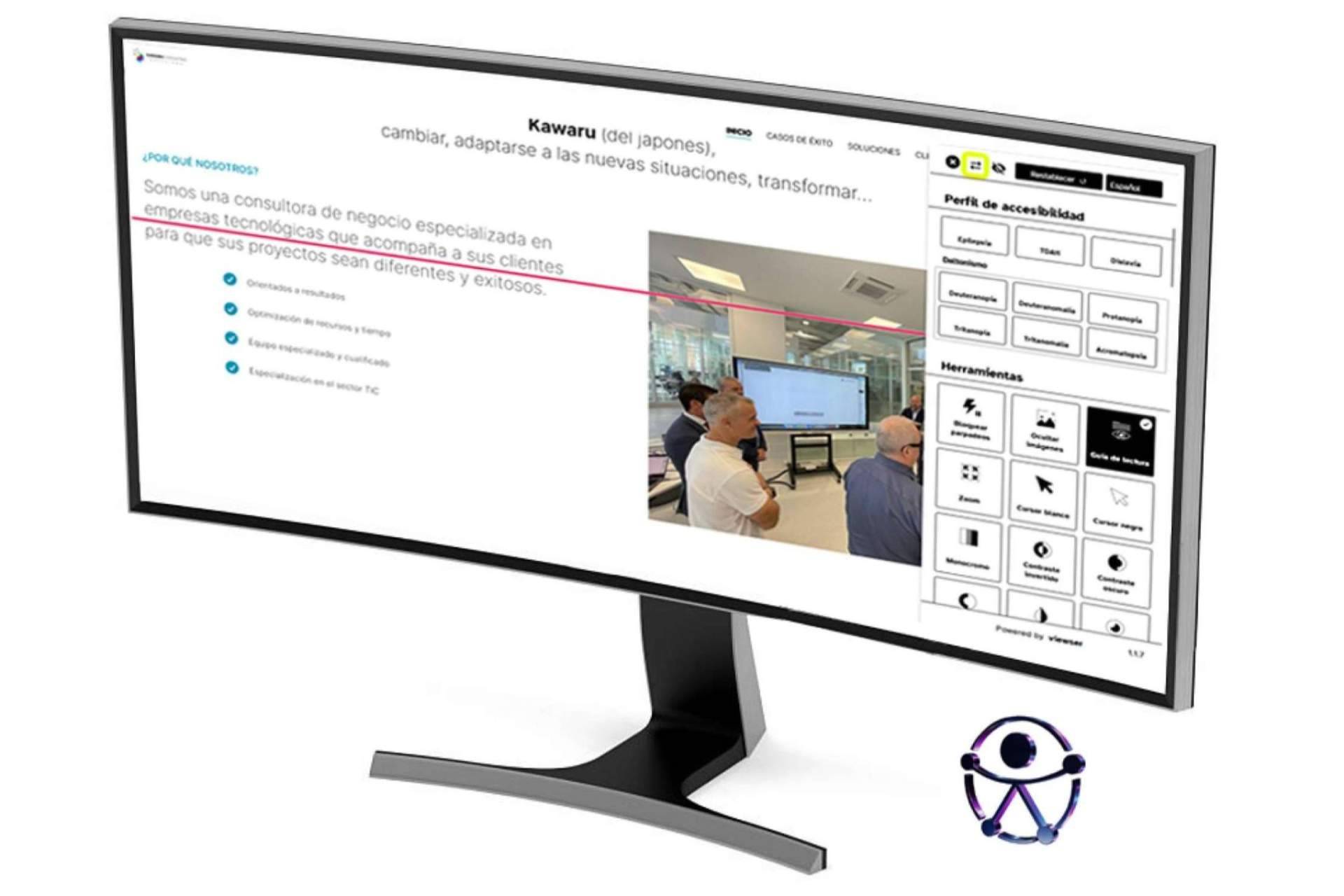 Kawaru Consulting ofrece su nuevo widget de accesibilidad implementado en el colegio profesional COMT