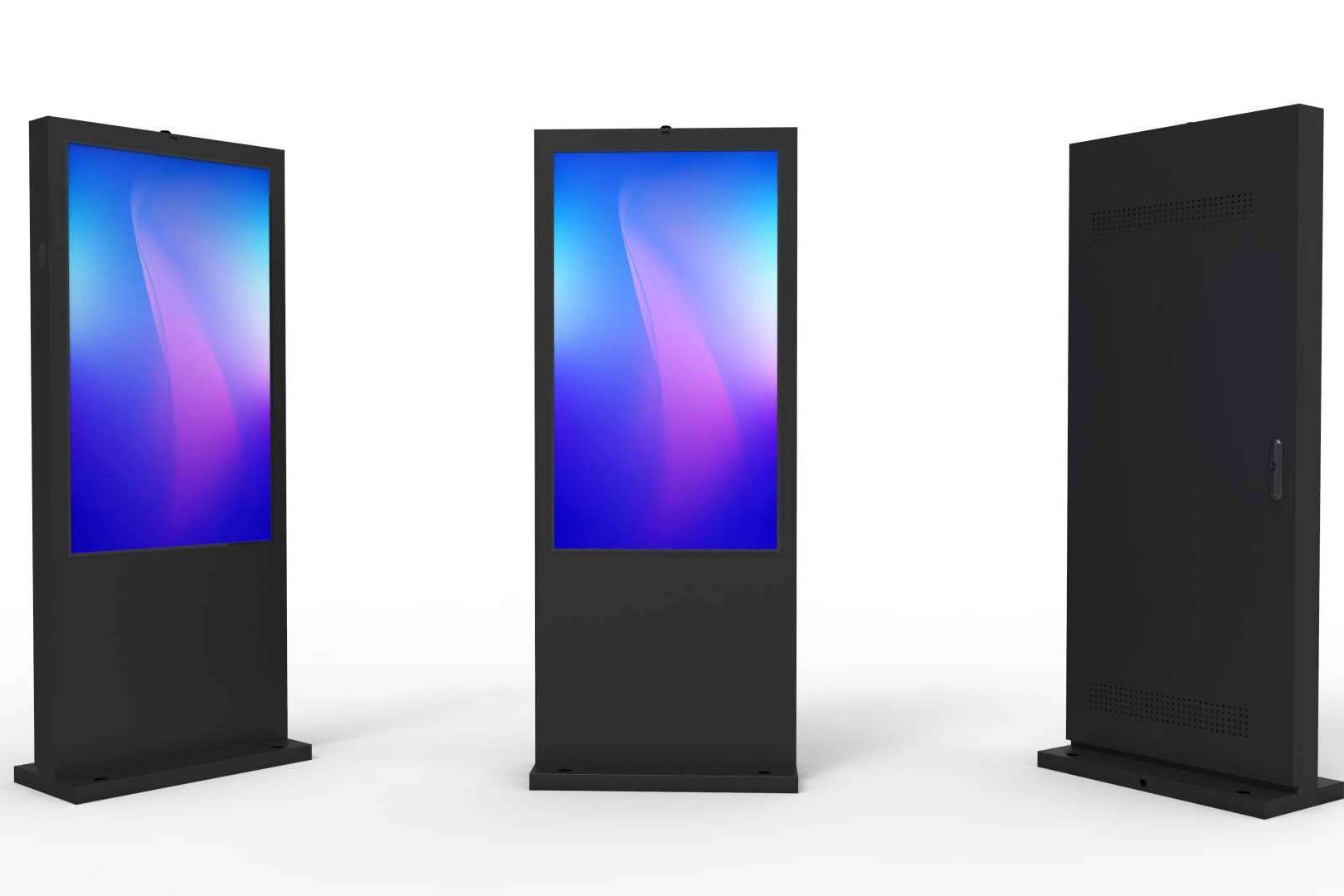 Cartelería digital de alta tecnología con los tótems para publicidad exterior