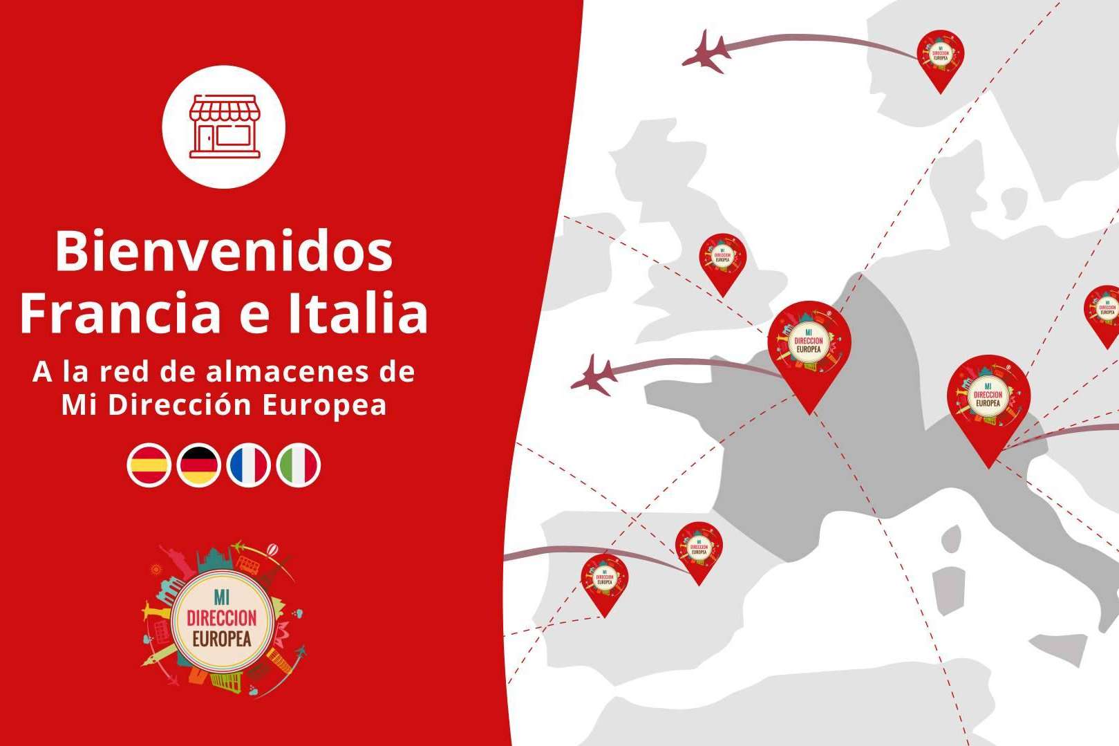 Crece la red de direcciones postales a Francia e Italia de Mi Dirección Europea