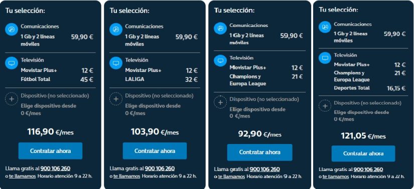 paquetes futbol movistar precios Merca2.es