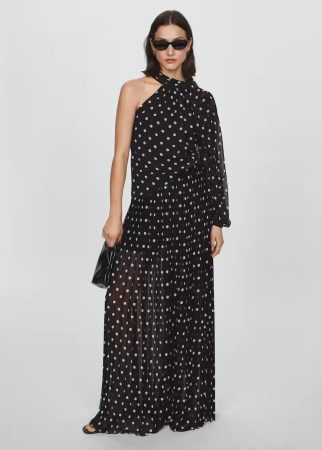 Blusa asimétrica lunares