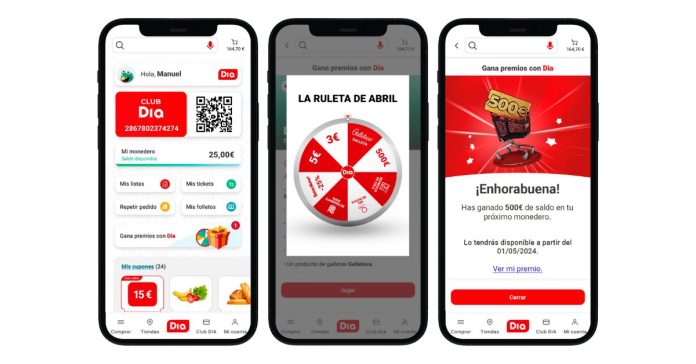 Dia estrena una Ruleta de la Suerte en su App con más de 500.000 premios