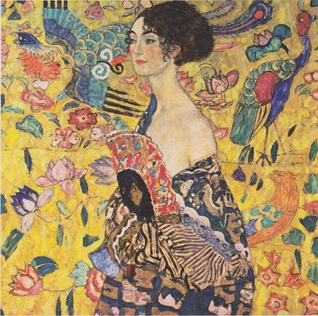 Dame mit Facher 1918 de Gustav Klimt Merca2.es