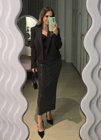 El Look de Paula Echevarría con la falda de Bershka