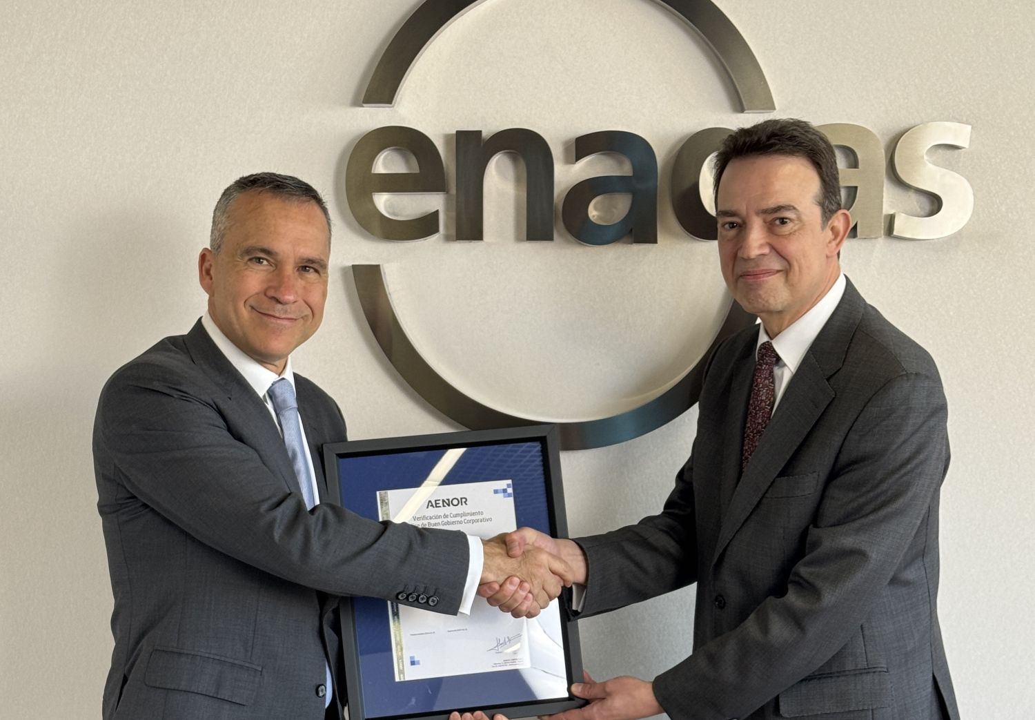 Aenor distingue la buena gobernanza de Enagás