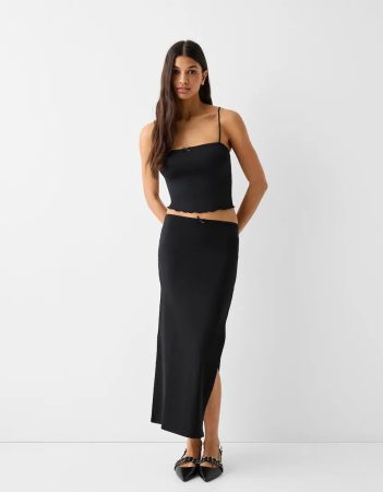 Falda midi detalle lazo
