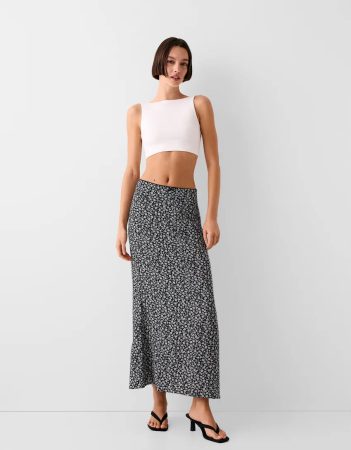 Falda midi print