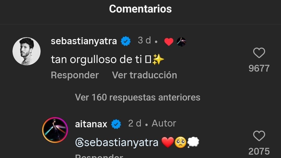 El gesto de Sebastián Yatra hacia Aitana