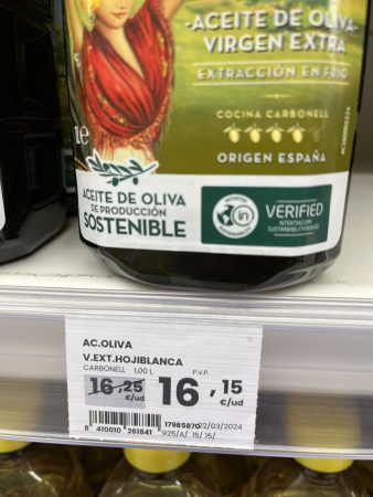 La rebaja de Eroski al aceite Carbonell.