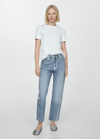 Jeans rectos detalles foil