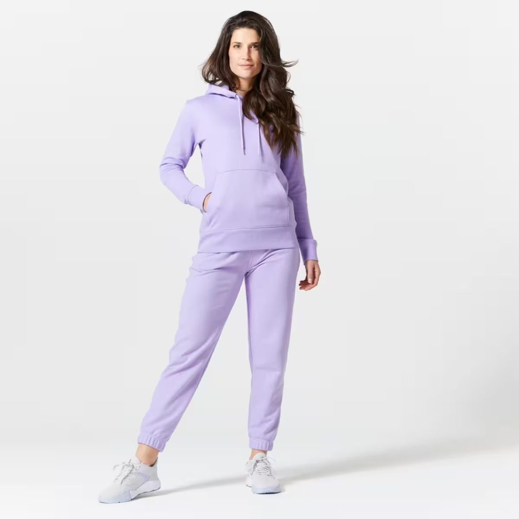 Pantalón Fitness 500 Essential Mujer Violeta Regular