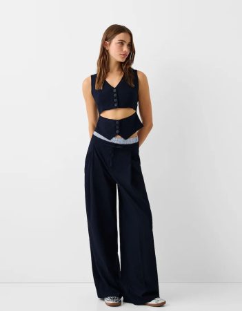 Pantalón goma cintura raya diplomática