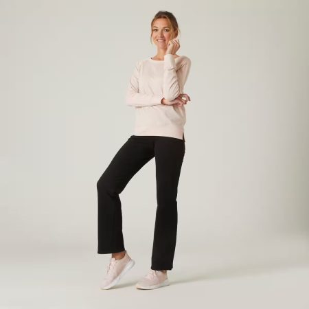 Decathlon arrasa con el pantalón perfecto para Pilates, Yoga o cualquier otro tipo de ejercicio a menos de 20 euros 4 Merca2.es Pantalón jogger fitness corte ancho Mujer Domyos 120 negro