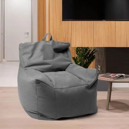 THE SECRET HOME - Puff Gris con Relleno - Sillón Moldeable - Asiento de Interior 