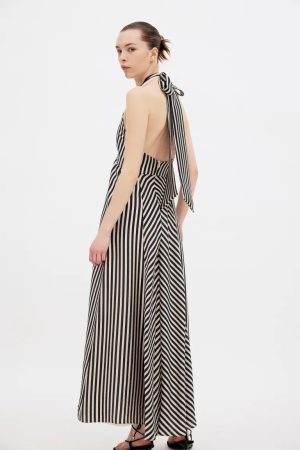 Vestido halter largo