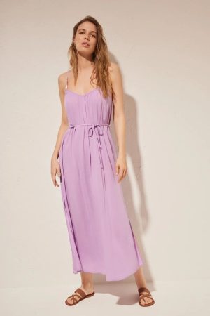 Womens'secret tiene el vestido que no te vas a quitar en todo el verano tipo caftán de lino 2 Merca2.es Vestido largo lila