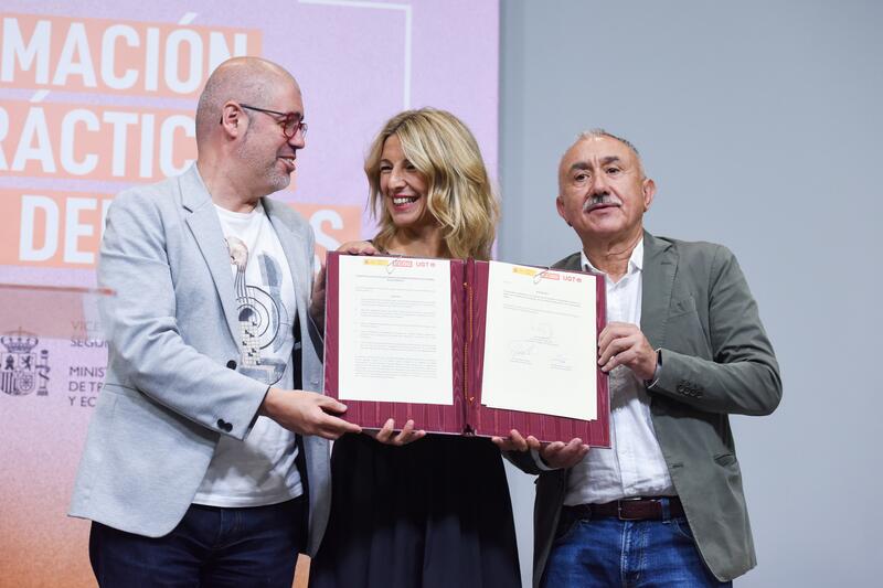CCOO y UGT dan el ‘sí’ a la reforma del subsidio de paro y firman hoy el acuerdo con Yolanda Díaz