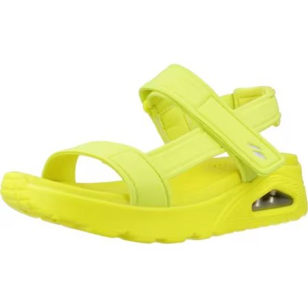 Sandalias Mujer Skechers Uno - Fun Stand Amarillo