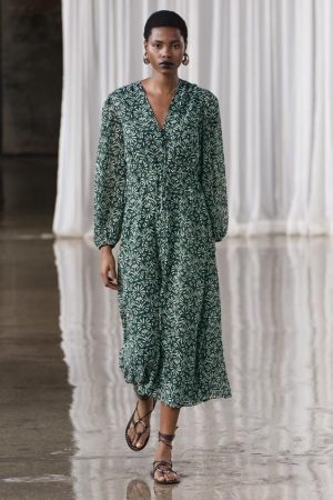 VESTIDO MIDI ESTAMPADO ZW COLLECTION