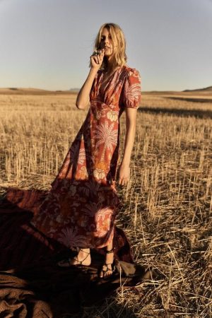 VESTIDO MIDI ESTAMPADO ZW COLLECTION