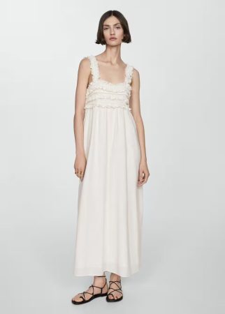 Vestido tirantes detalle flecos
