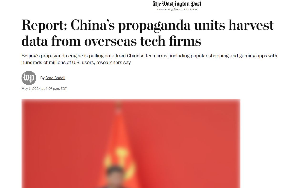 Según una investigación, China podría estar utilizando empresas tecnológicas para recolectar datos de usuarios en el extranjero