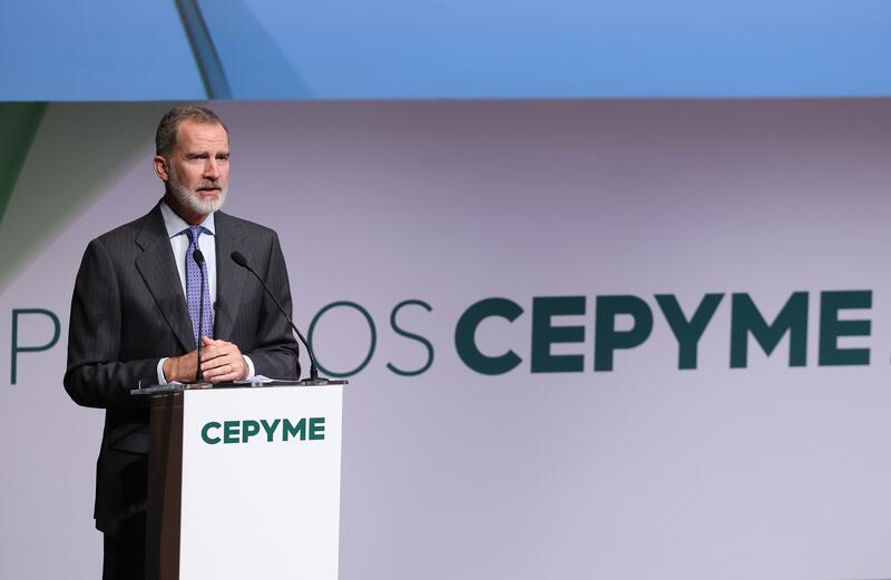 El rey Felipe es felicitado por la Cepyme por su décimo aniversario como monarca