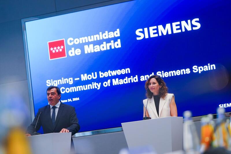 El acuerdo entre Ayuso y Siemens para impulsar la formación en nuevas tecnologías y talento industrial en Madrid