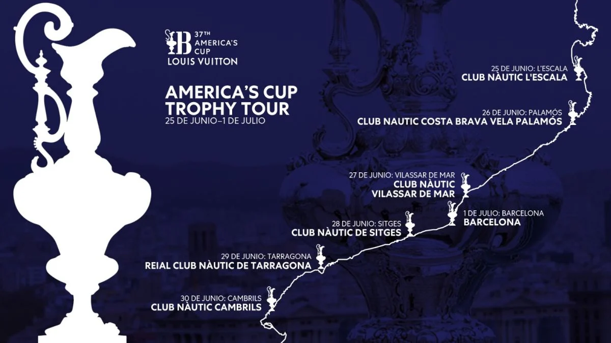 El ‘Trophy Tour’ oficial de la 37ª Louis Vuitton America’s Cup llevará la ‘Jarra de las 100 guineas’ a siete ciudades catalanas