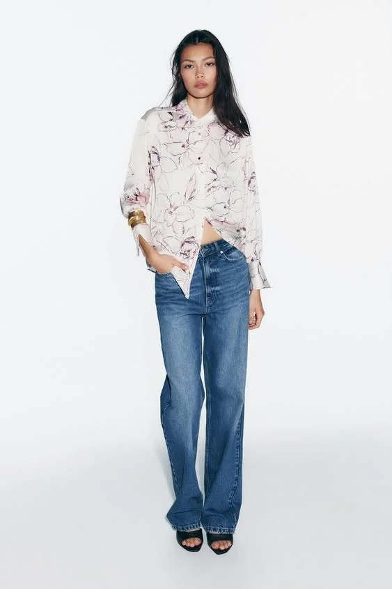 CAMISA SATINADA ESTAMPADA