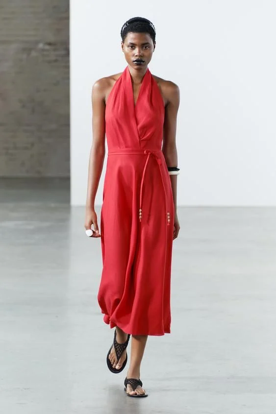 VESTIDO MIDI HALTER ZW COLLECTION